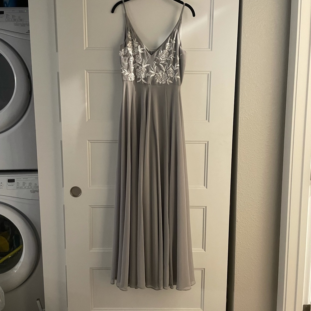 BHLDN Sadie Floral dress in fog